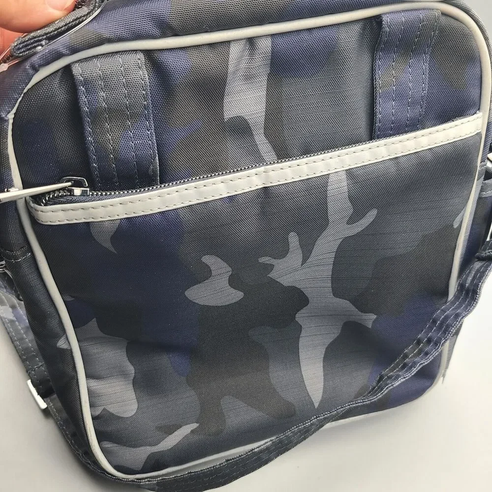 Lug North/South Crossbody Boxcar Camo Blue Gray Lightweight New